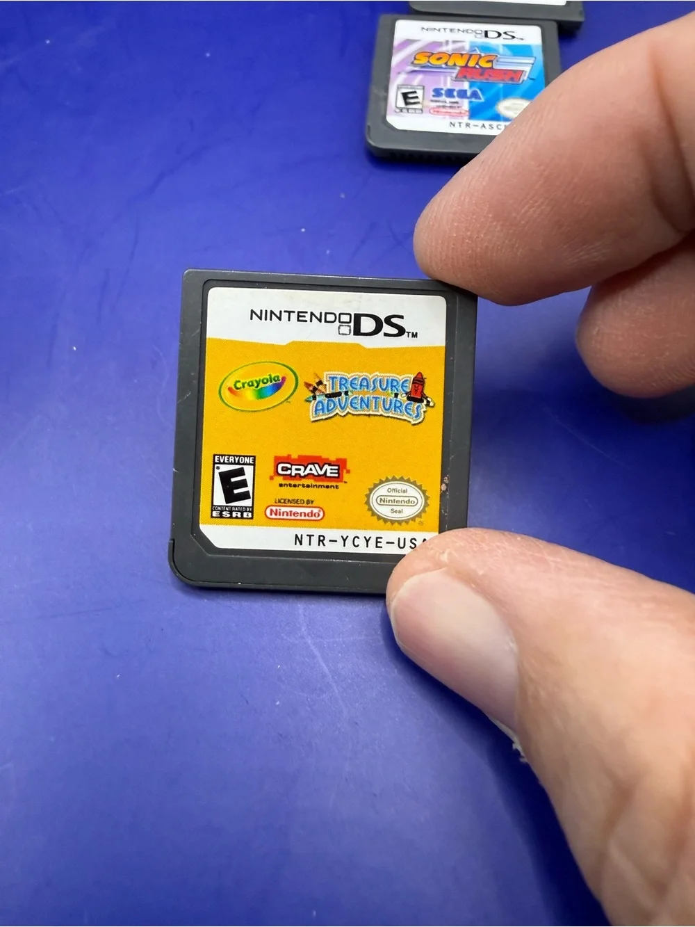 Nintendo DS Game Cartridge Set - Black Shells with Blue and Yellow Labels